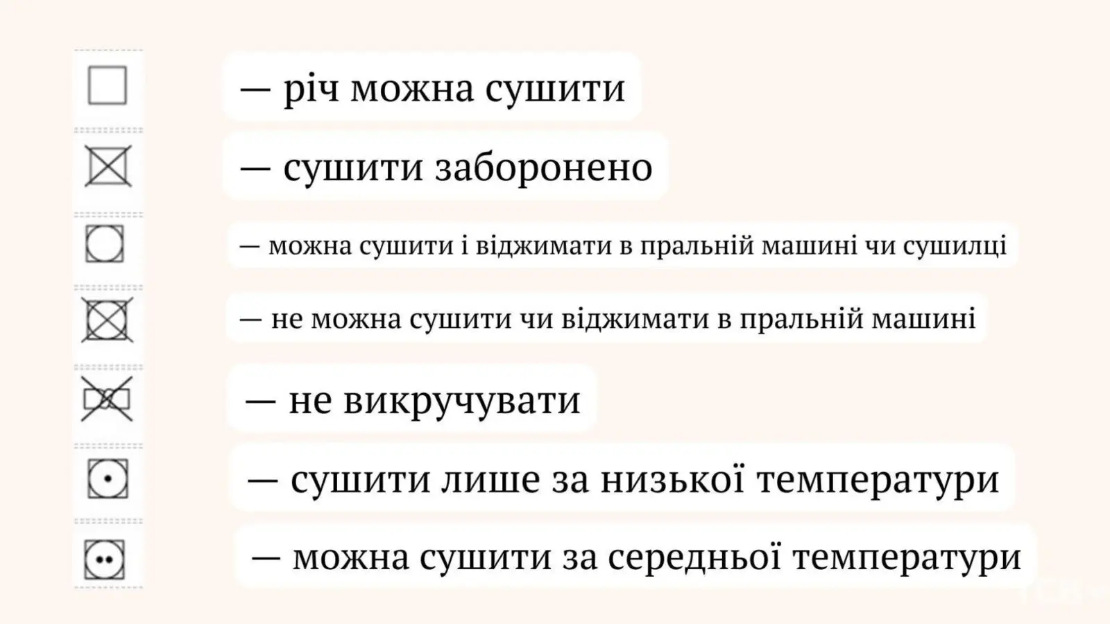 Як розшифрувати позначки на одязі