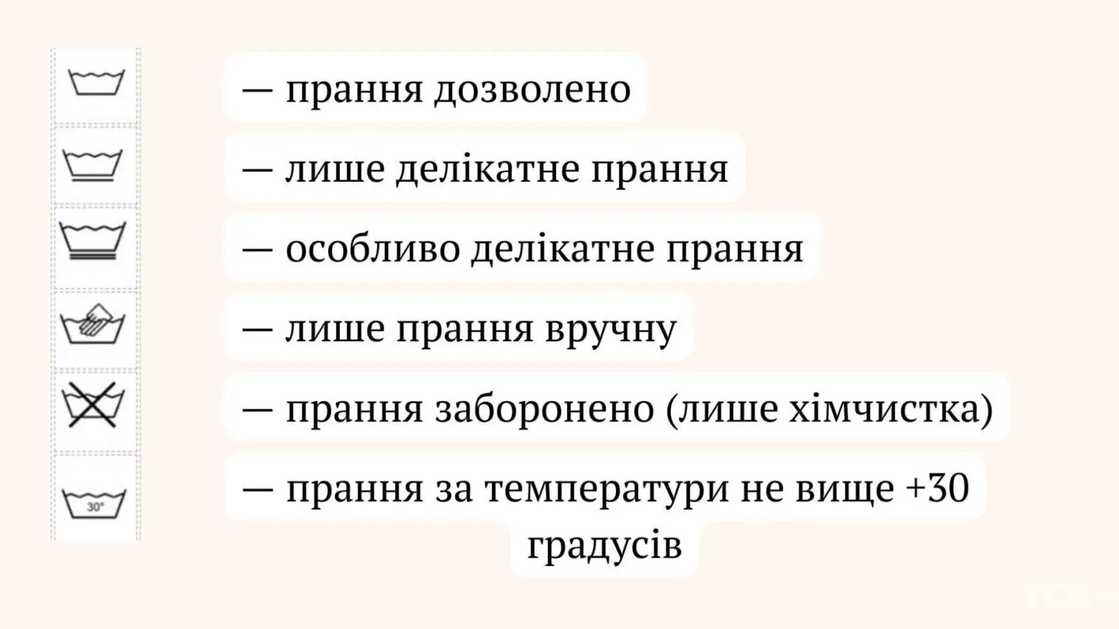 Як розшифрувати позначки на одязі