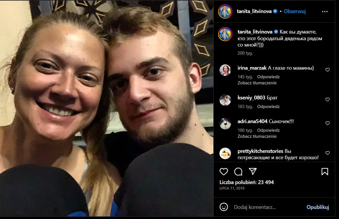 Тетяна Литвинова показала свого єдиного сина в Мережі