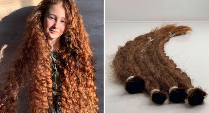 Десятирічна дівчинка пожертвувала своїм волоссям заради дитини з алопецією 