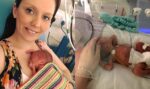 Хейли Малтон с новорожденной дочерью Лилли 