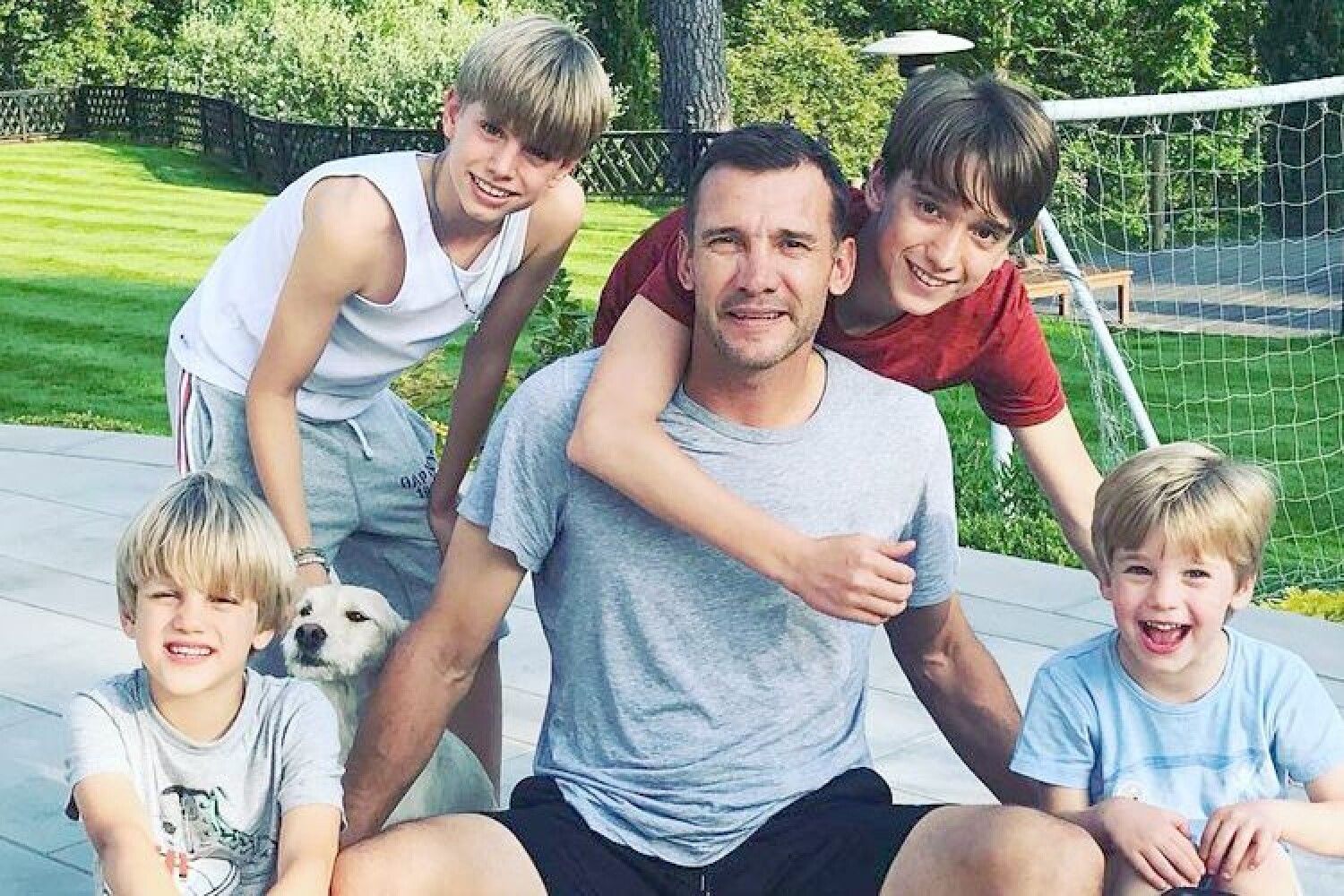Андрій Шевченко з синами