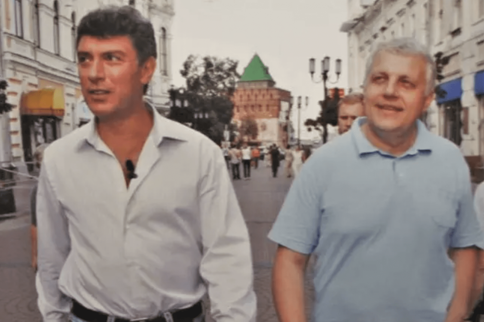 Павло Шеремет (зправа) і Борис Нємцов