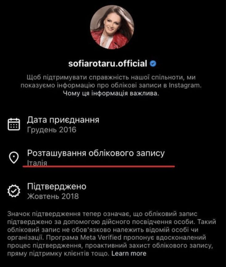 Софія Ротару перебралася до Італії