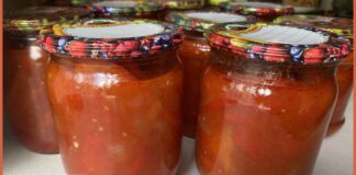 Лечо із солодкого перцю і томатного соку