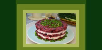 Бурякова закуска із чорносливом, горіхами та м'яким сиром