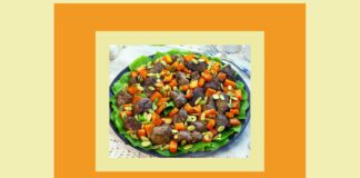 Салат з курячою печінкою та гарбузом