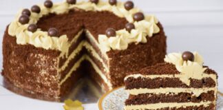 Готуємо смачний та ароматний кавовий торт із молочною начинкою 
