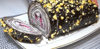 Рецепт незвичайного торта-рулета з млинців