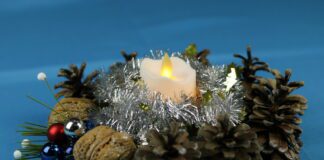 Як зробити красивий підсвічник до Нового року 