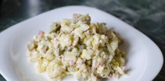 Рецепт салату з вареною ковбасою