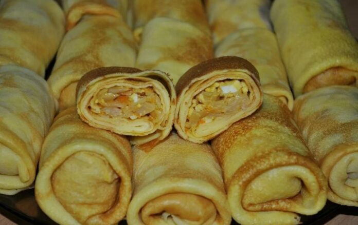 Рецепт млинців із капустою