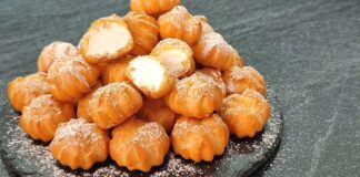 Смачні профітролі із заварним кремом