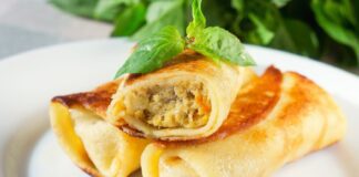 Простий рецепт млинців із м'ясом