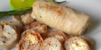 Рецепт свинячих рулетиків із сиром