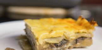 Рецепт картопляної запіканки з грибами та м'ясом