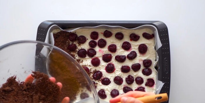Тертий пиріг з вишнями та сиром без яєць: швидкий рецепт