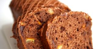 Швидкий сирний кекс з шоколадом та цукатами