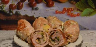 Рецепт свинячих рулетиків із сиром