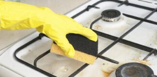 Як вимити решітку від газової плити
