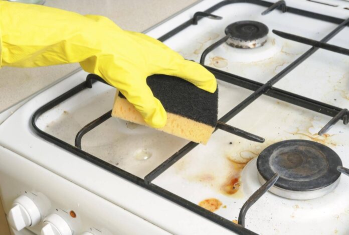 Як вимити решітку від газової плити