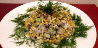 Рецепт простого салату зі шпротами