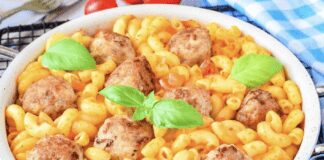 Рецепт макаронів з фрикадельками на вечерю