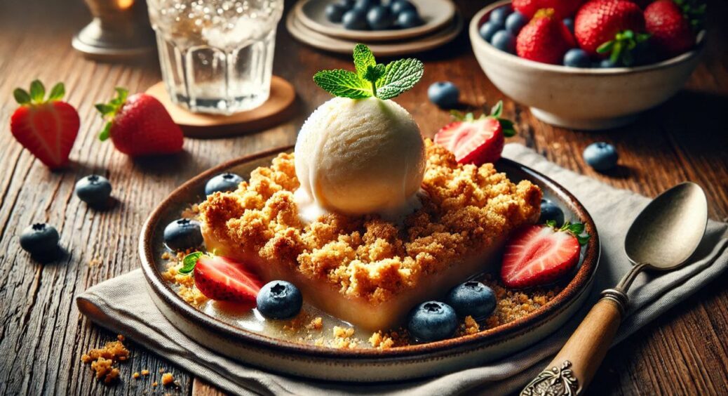 Пиріг “крісп” – найшвидша випічка з ягодами і хрусткою скоринкою. Це просто ідеальна страва, щоб похрумтіти! 