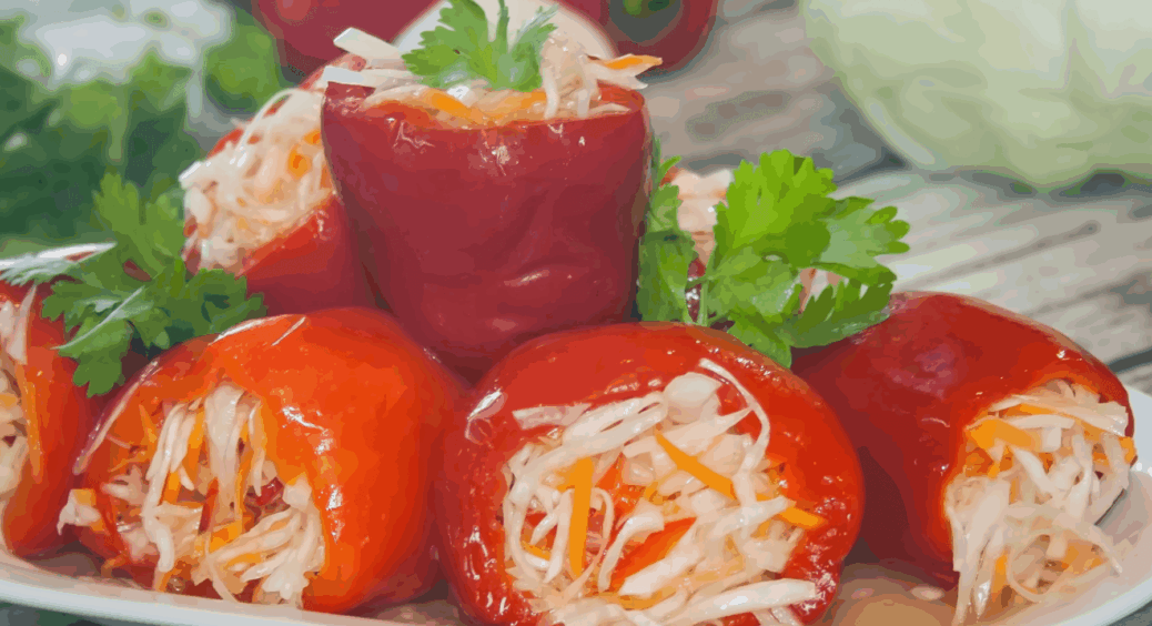 Наповнюю перці капустою – і через 3 дні вони хрумтять, як яблука: закуска стоїть у підвалі всю зиму 