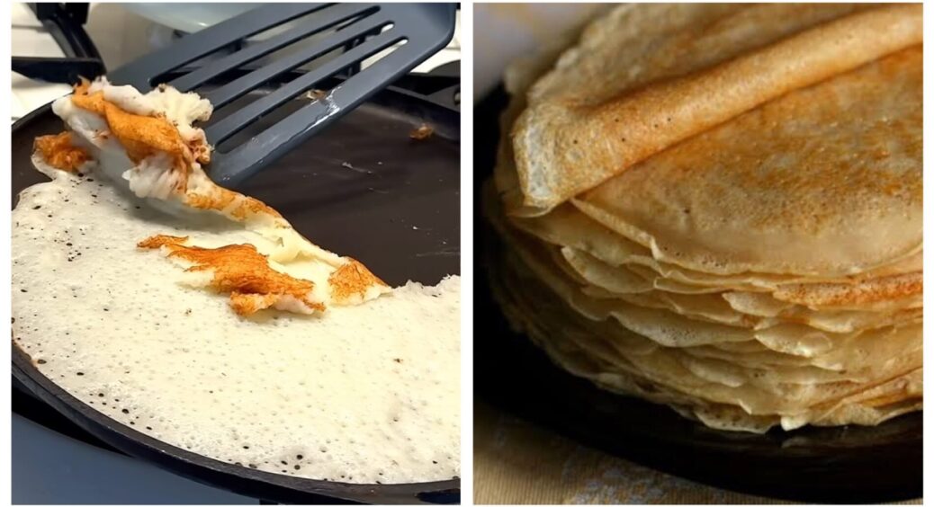 Додала 1,5 ложки манки в тісто для млинців – і вони стали тонкі, як папір, але не рвуться: працює стабільно 