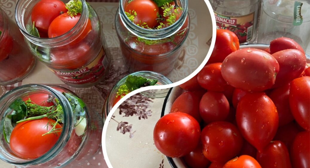 Роблю на зиму по 150 трилітрових банок – і не вистачає до весни! “Карамельні” томати з кабачками в маринаді 