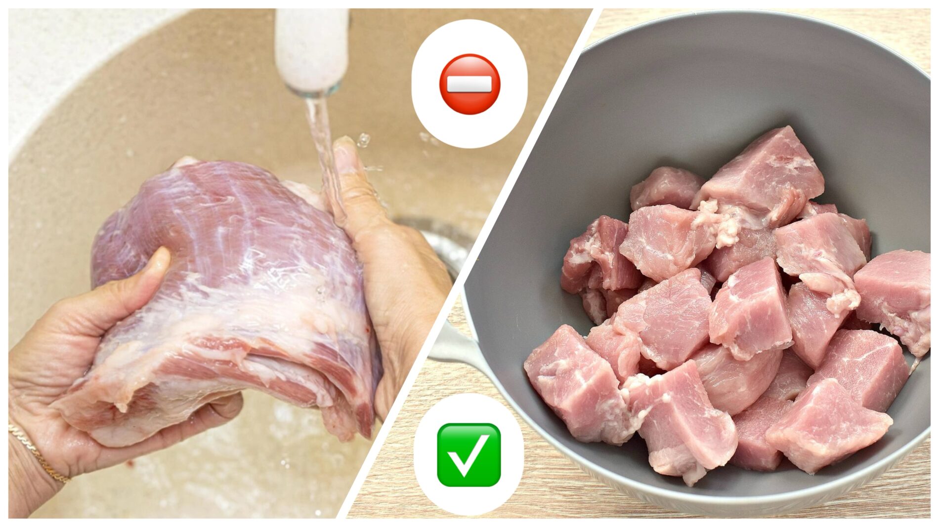 Експерти розповіли, чому не можна мити мʼясо у раковині 