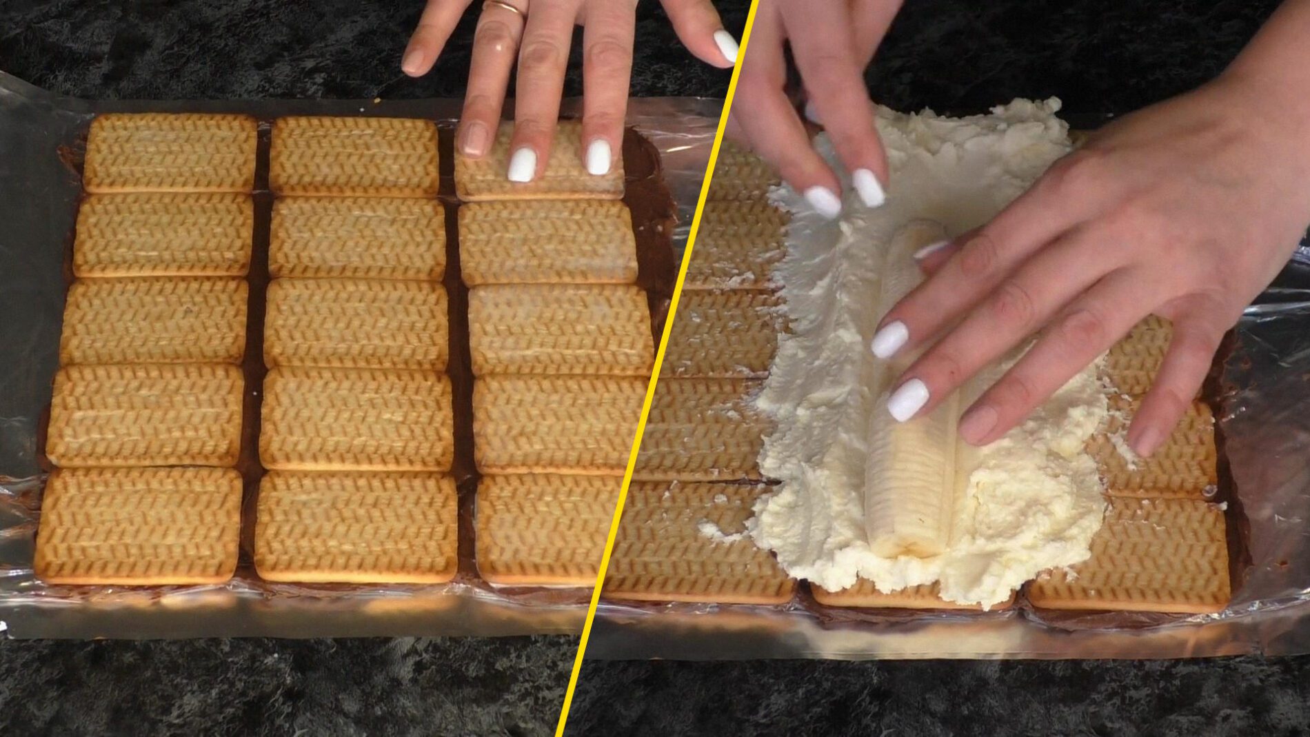 Замість банана всередину можна покласти шматочки ківі, апельсина чи персика