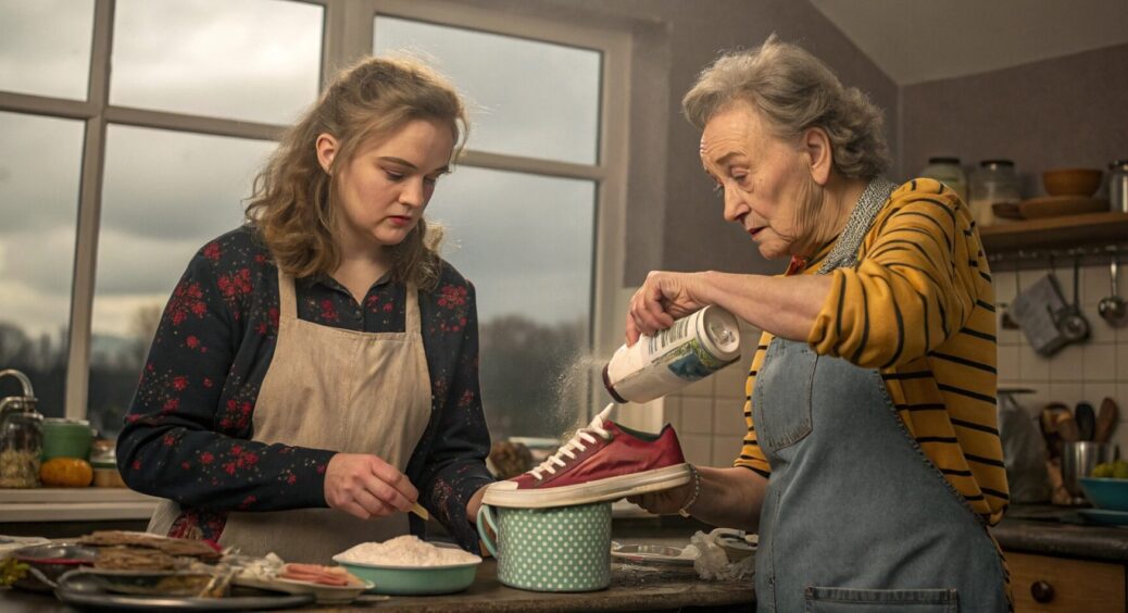 Побачила, що свекруха в кросівки мені сипле сіль, по 2 ложки: думала порчу наводить, а виявилось – допомагає 