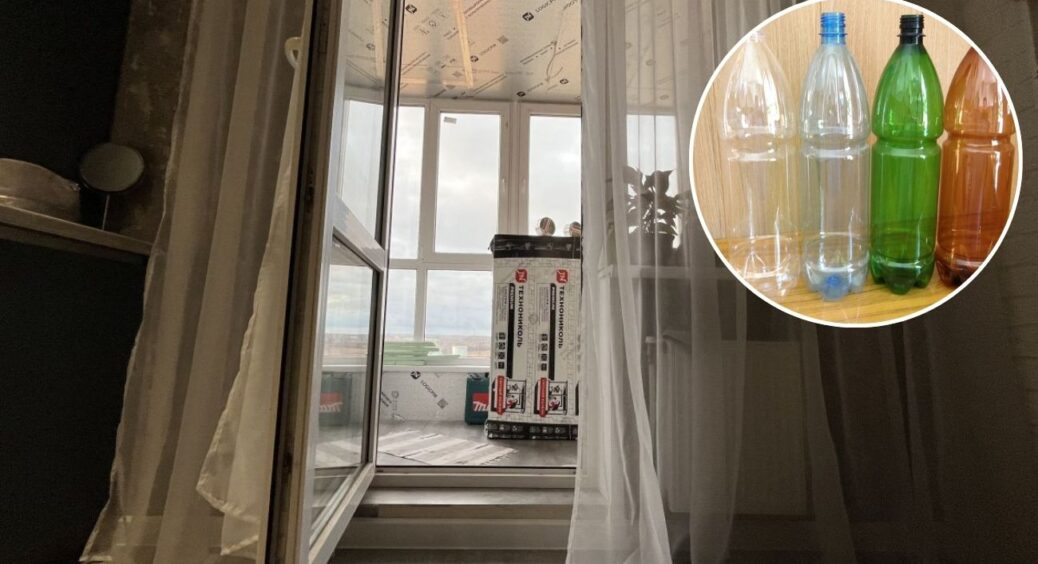 Чоловік зробив на балконі теплоізоляцію з пляшок: економія очевидна, а ефект – на 10 з 10. Не хлам, а золото 