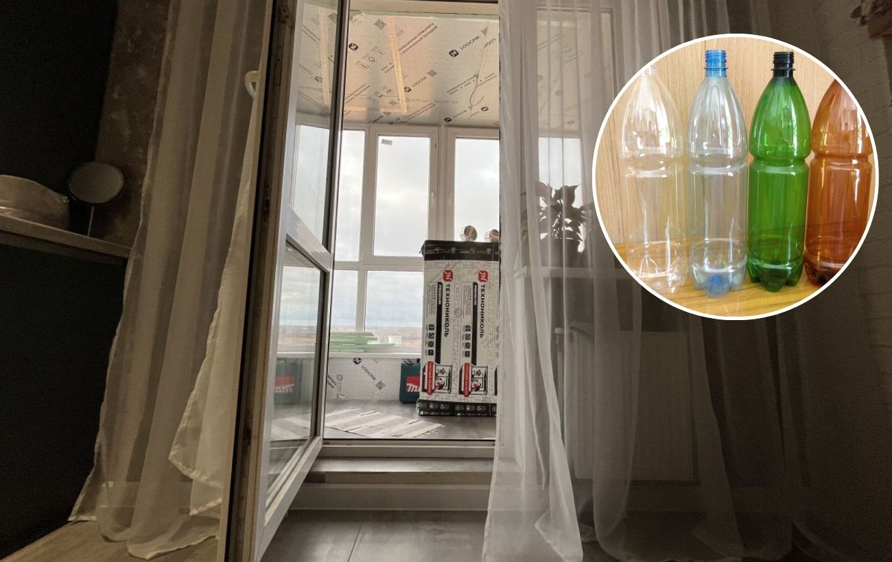 Як утеплити балкон пластиковими пляшками