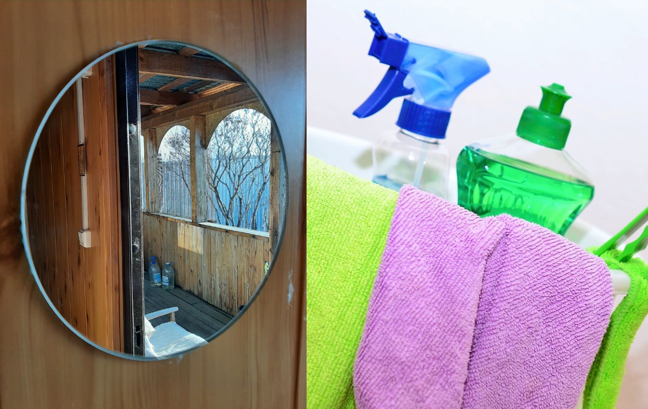Як очистити дзеркало від розводів і жирного нальоту