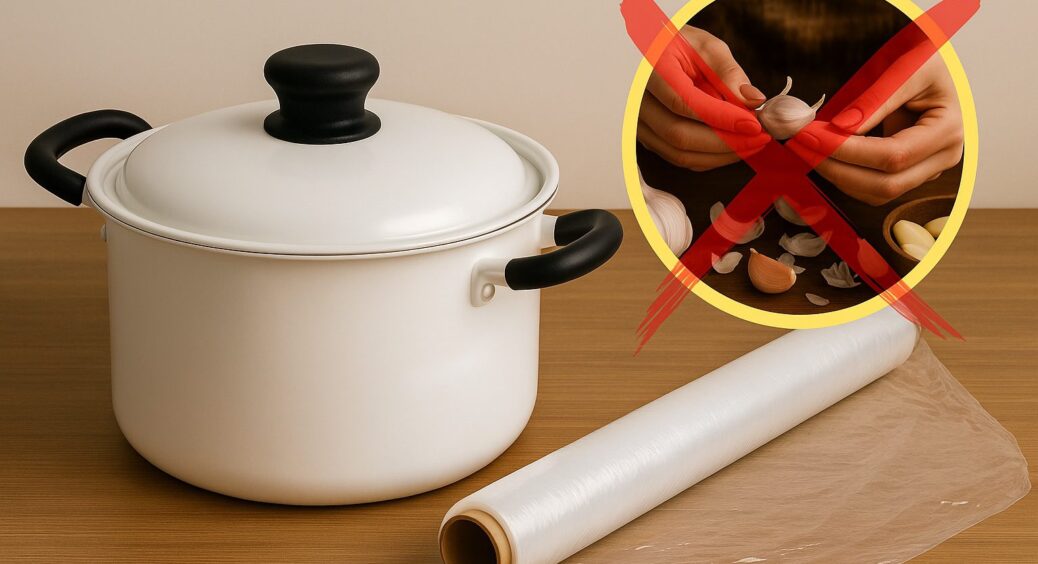 Добру жменю сухого часнику очищаю за 1-2 хвилини: “гамселю” по каструлі – і не треба ніяких танців з бубном 