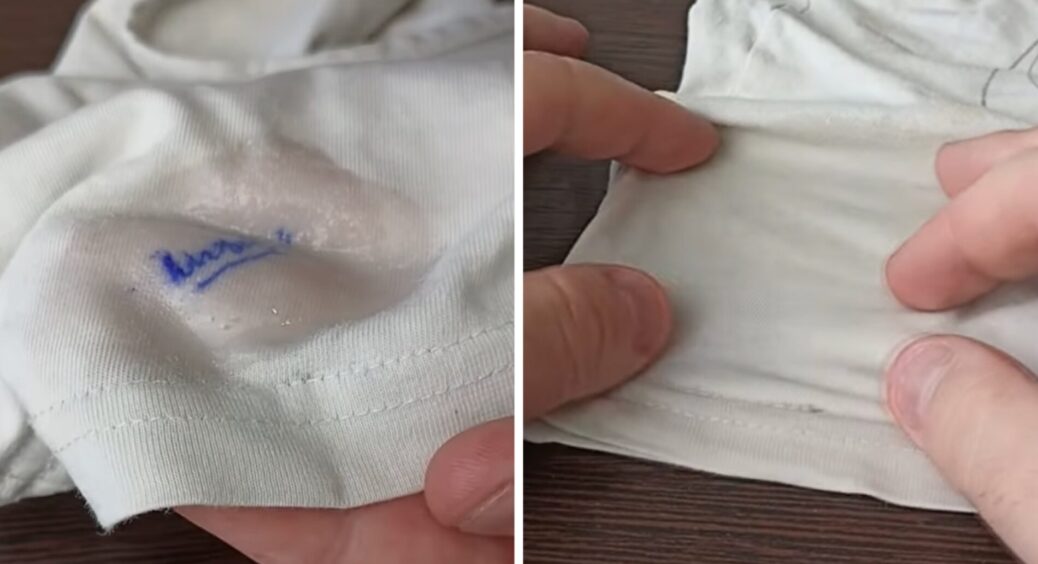 Виводжу кулькову ручку з тканини 1 копійчаним засобом з “Єви”: навіть прати не довелося — так, прополоскала 