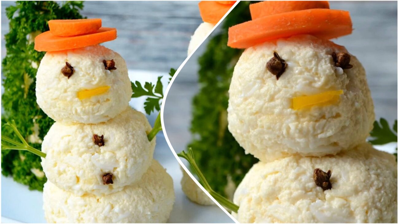 Кулінари поділилися рецептом смачної новорічної закуски у вигляді сніговиків
