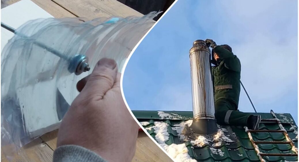 Чищу димар буквально за 5 хвилин – просто роблю такий ефективний йоржик із 2-х пластикових пляшок 