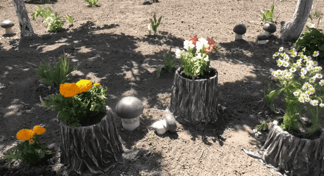 Обгортаю відро мокрою ганчіркою з цим – і через день маю кашпо-пеньок: витрат 0, а краса неймовірна 