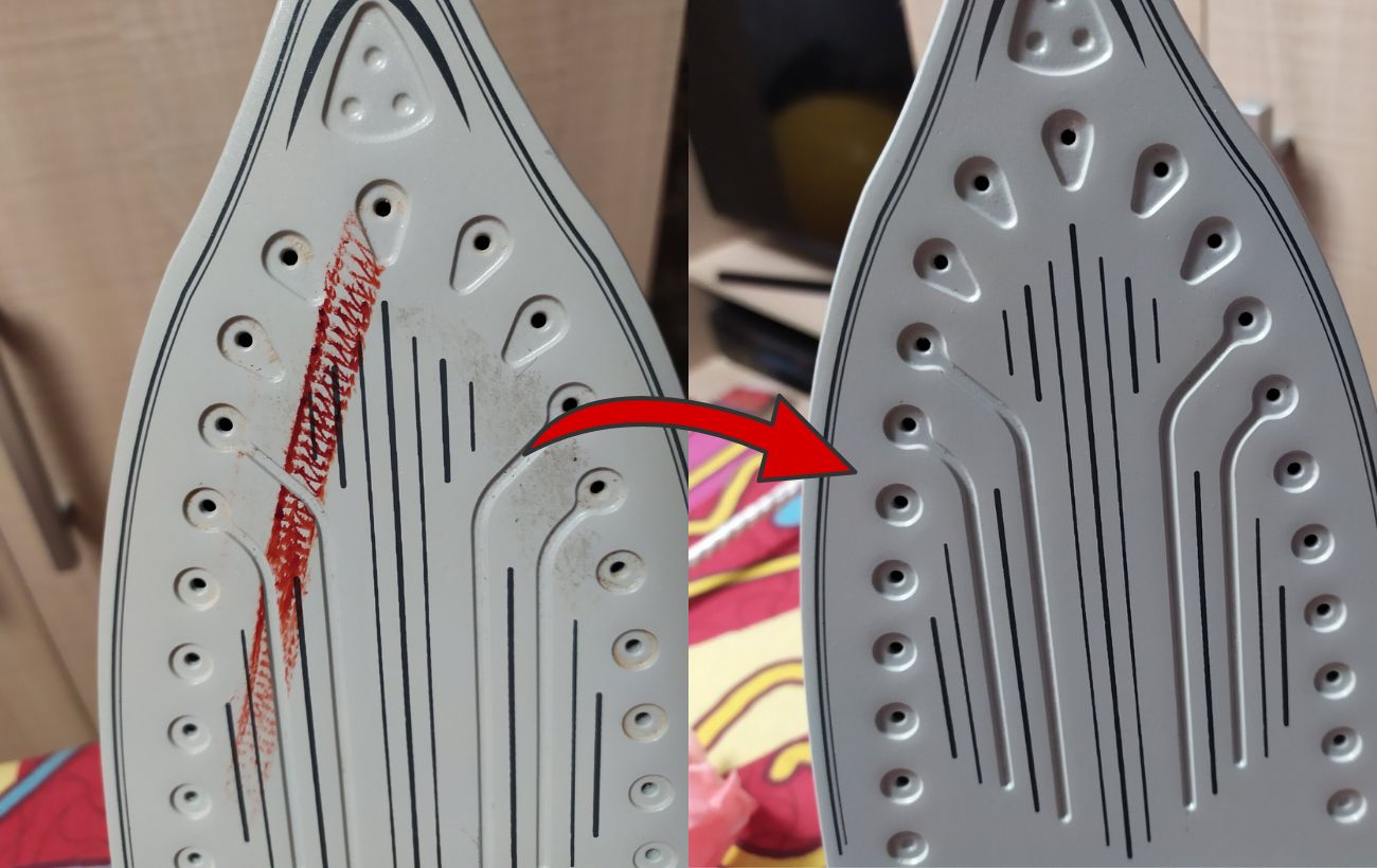 Як очистити підошву праски від нагару