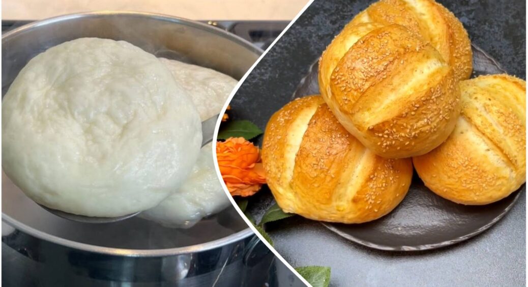 Хліб у магазині більше не купую: занурюю тісто в киплячу воду – і отримую справжню домашню смакоту 