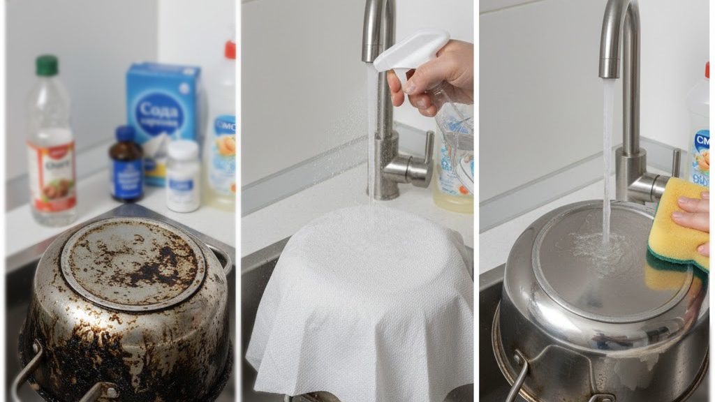 Господині розповіли, чим можна якісно відмити старі каструлі