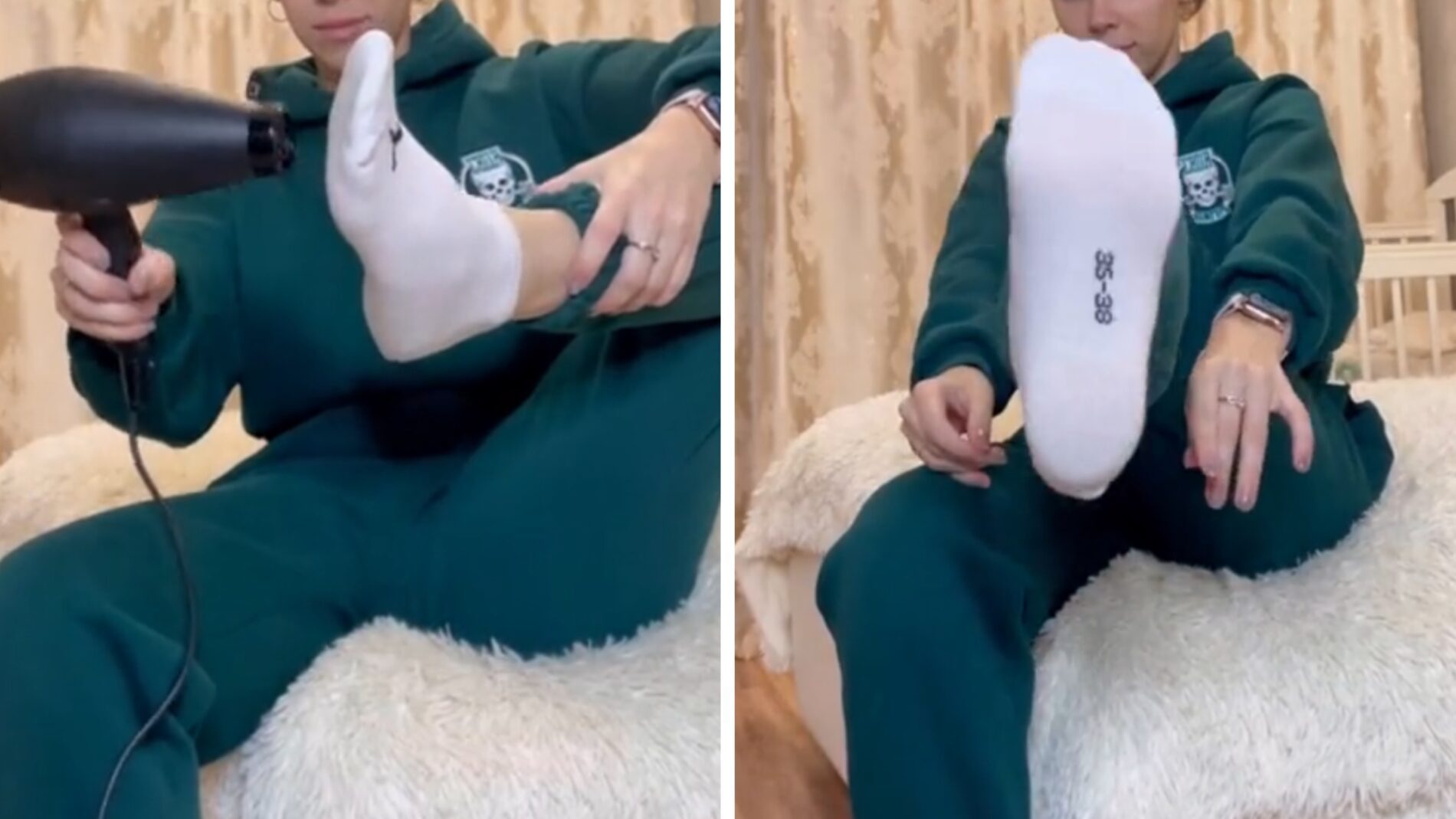 Господині розповіли, що робити з білими шкарпетками, щоб стопи не були брудні 