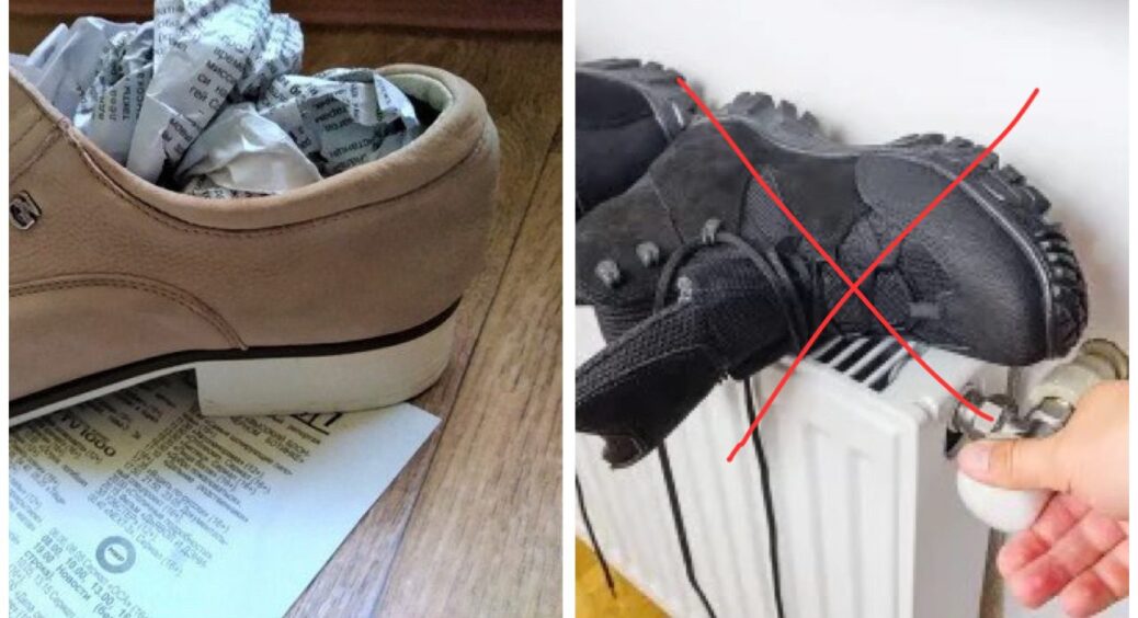 1 “дідівський” спосіб сушити взуття без батареї – і мокра пара готова до виходу вже за пару годин 