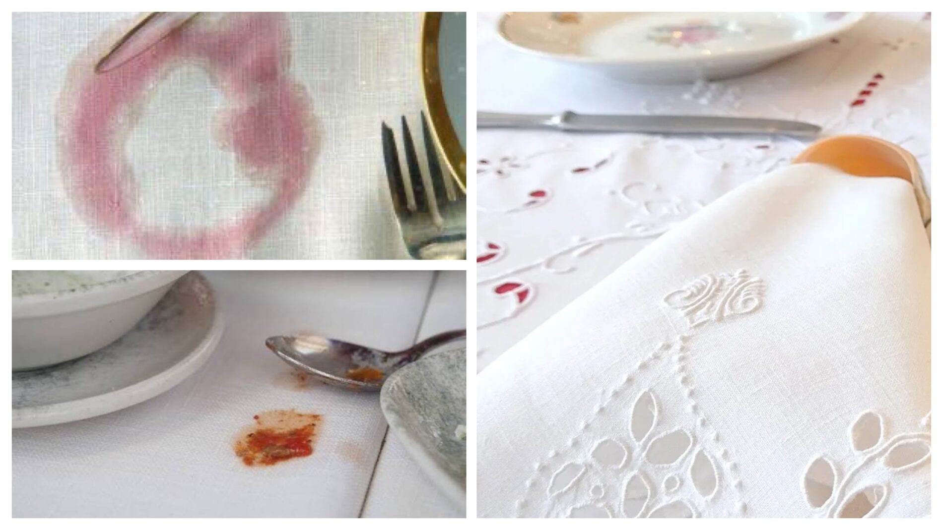Господині розповіли, як легко відіпрати плями від білої скатертини 