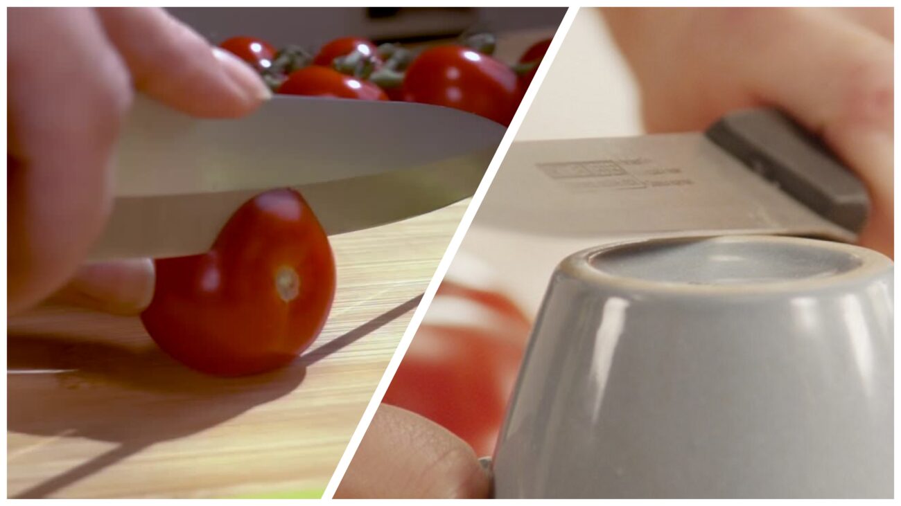 Господині розповіли, як заточити кухонний ніж без спеціального точильного каменю 
