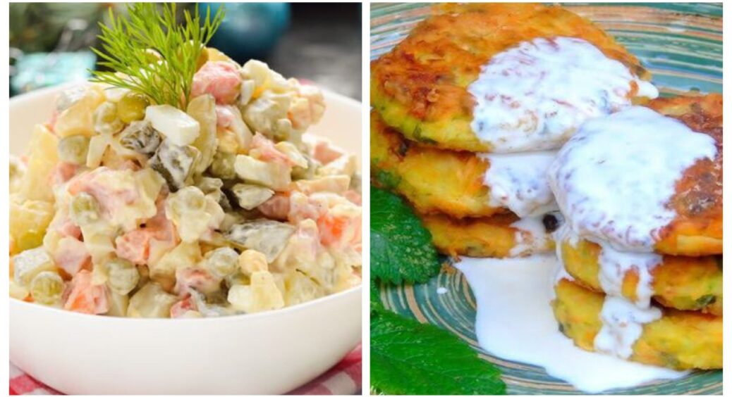 Не здумайте викидати салат, який не доїли: додаю 2 яйця, трохи борошна і смажу неймовірні овочеві оладки 